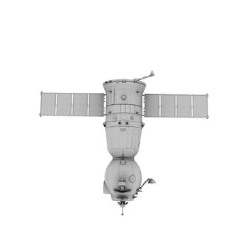 old satellite isolated on white 3d illustration