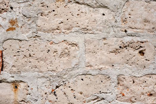 Old gray wall. brickwork masonry background, close up