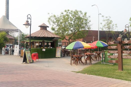 A Decorated open air fast food stall in Eco Tourism Park Kolkata, New Town, West Bengal India South Asia March 22, 2022