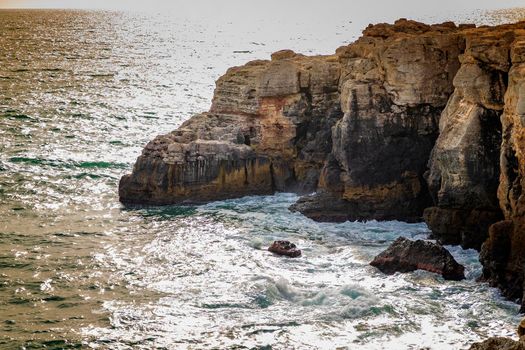 scenic raw nature landscape to the cliffs of the Black Sea, Bulgaria