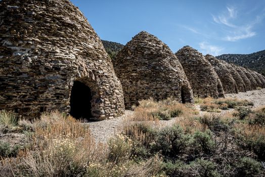 Death Valley Historical Charcoal Kilns bake in the sun