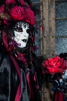 VENICE, ITALY - Febrary 21 2020: The masks of the Venice carnival 2020