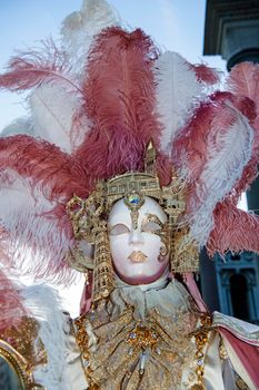 VENICE, ITALY - Febrary 21 2020: The masks of the Venice carnival 2020