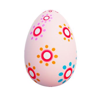 Colorful Easter eggs white background for Easter day 3D render