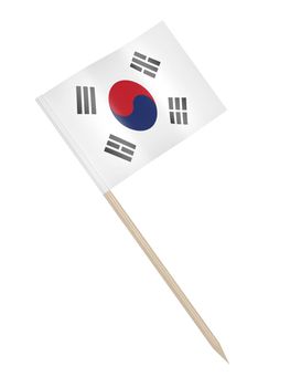 Flag of South Korea toothpick, isolated on white background
