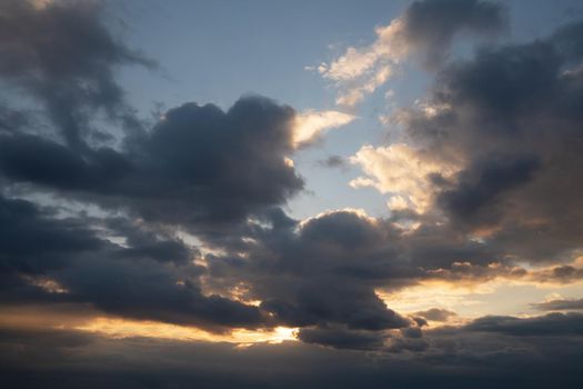 Evening sky with dramatic clouds