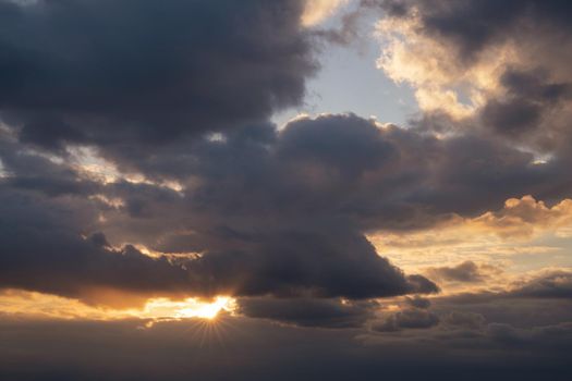 Evening sky with dramatic clouds