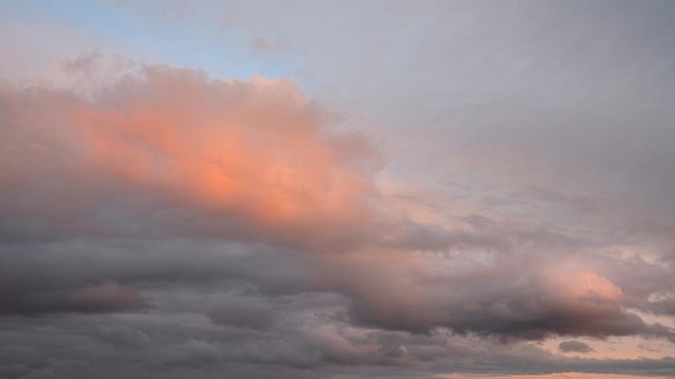 Evening sky with pastel-colored clouds