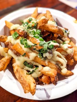 tasty cheese fries in a bowl ready to eat