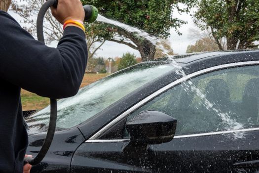 car wash cleaning and prepare for detailing