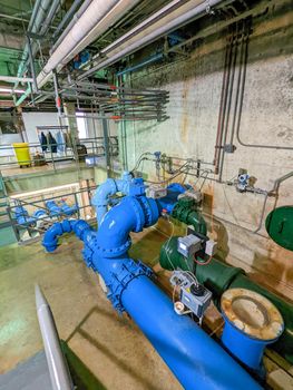 city water treatment plant pipe gallery