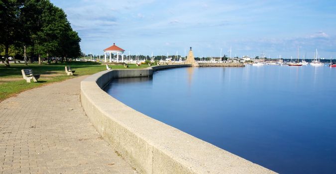 coastline and waterfront near newport rhode island