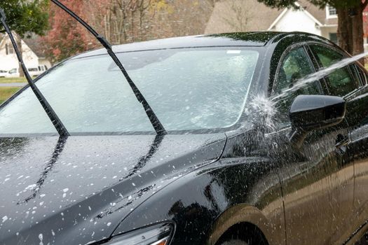 car wash cleaning and prepare for detailing