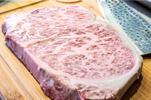 Premium Rare Slices many parts of Wagyu A5 beef with high-marbled texture