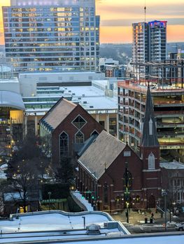 Charlotte north carolina early morning sunrise