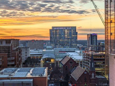 Charlotte north carolina early morning sunrise