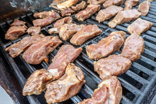 yummy steak on the grill for dinner