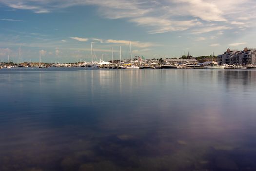 coastline and waterfront near newport rhode island