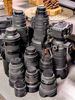 photography equipment and lens collection