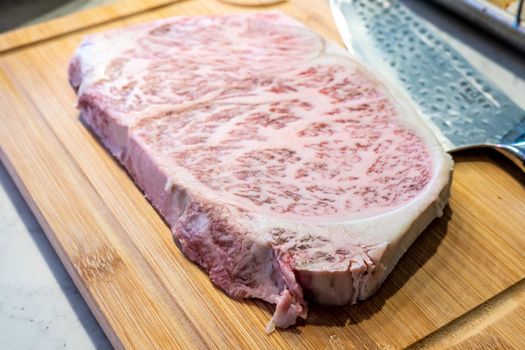 Premium Rare Slices many parts of Wagyu A5 beef with high-marbled texture