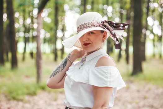 portrait of a beautiful girl in the forest