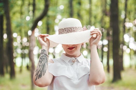 portrait of a beautiful girl in the forest