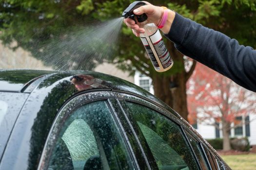 car wash cleaning and prepare for detailing