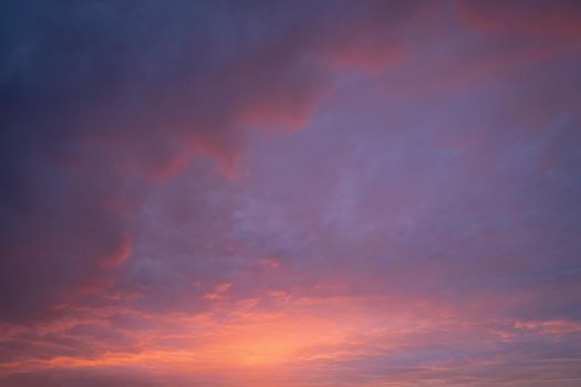 Evening sky with pastel-colored clouds