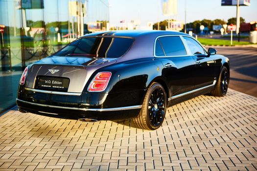 Kyiv, Ukraine - October 02, 2019: Bentley Mulsanne car at the car dealership in Kiev