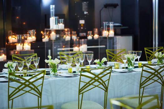 Image of a beautifully decorated wedding venue.