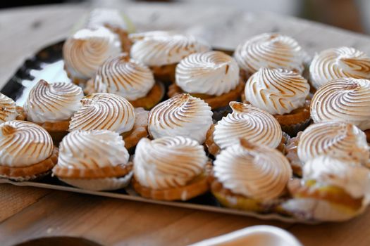 Lemon Meringue Pie Pastry on the plate