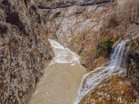 Beautiful Canyon of Moraca river in winter, Montenegro or Crna Gora, Balkan, Europe.