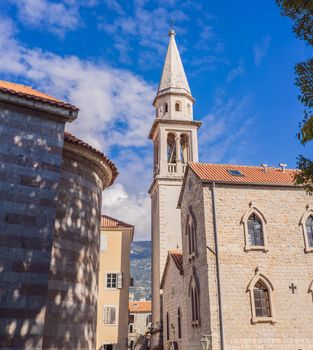 Amazing view of the old town of Budva.