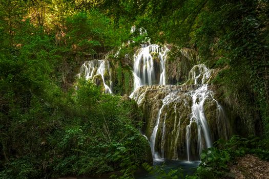 Cascade waterfalls. Krushuna falls in Bulgaria near the village of Krushuna, Letnitsa.