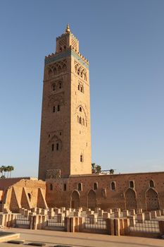 Kutubiyya Mosque in Marrakesh City in Morocco