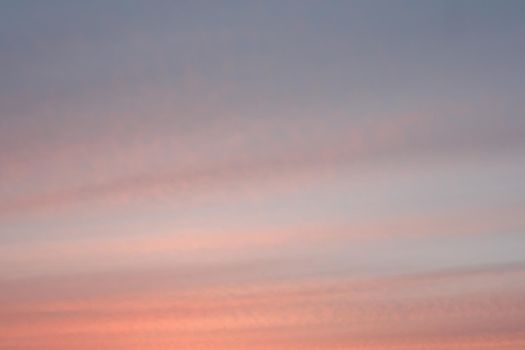 Colorful cloudy sky at sunset. Gradient color. Sky texture. Beautiful abstract nature sunset as background.