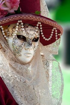 VENICE, ITALY - Febrary 20 2020: The masks of the Venice carnival 2020