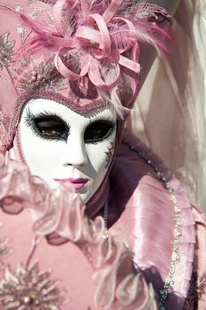 VENICE, ITALY - Febrary 20 2020: The masks of the Venice carnival 2020