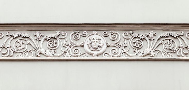 Wall floral ornament in art nouveau style