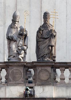 Statues of St. Salvador church, Prague Czech Republic