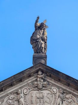 Fronton of St. Salvador church, Prague Czech Republic