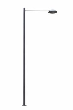 An old street lamppost isolated over white