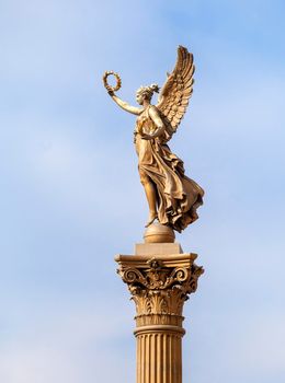 Statue of an angel in front of the Rudolfinum concert hall, Prague, Czech Republic