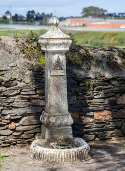 Decorative drinking fountain in a small town in Spain on Saint James Way