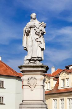 Statue of Philip Benizi de Damiani on the Charles bridge in Prague, Czech Republic