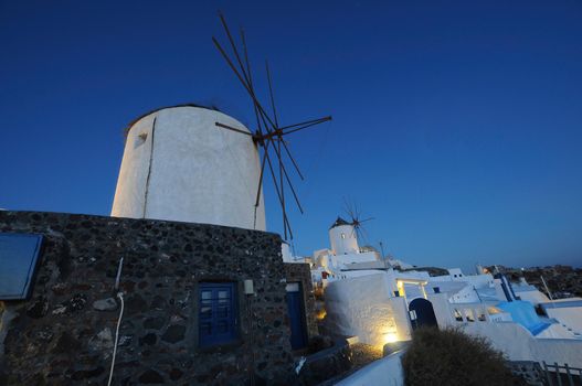 View of Oia town in Santorini island in Greece -- Greek landscape