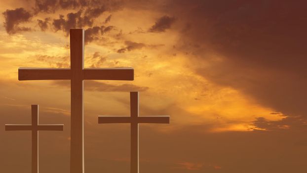 Good Friday illustration for christian religious with cross. High quality photo
