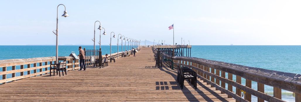 VENICE, UNITED STATES - MAY 21, 2015: Ventura Historic wooden Pier in Los Angeles USA