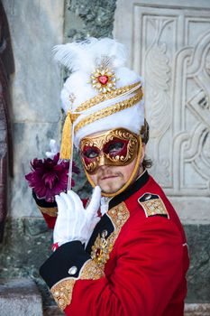 VENICE, ITALY - Febrary 22 2020: The masks of the Venice carnival 2020