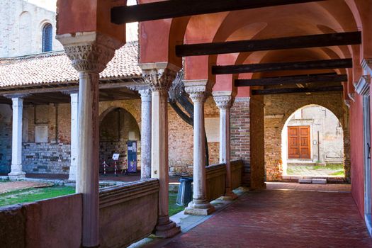 Colonnade of the Santa Fosca Church, Torcello. Venice